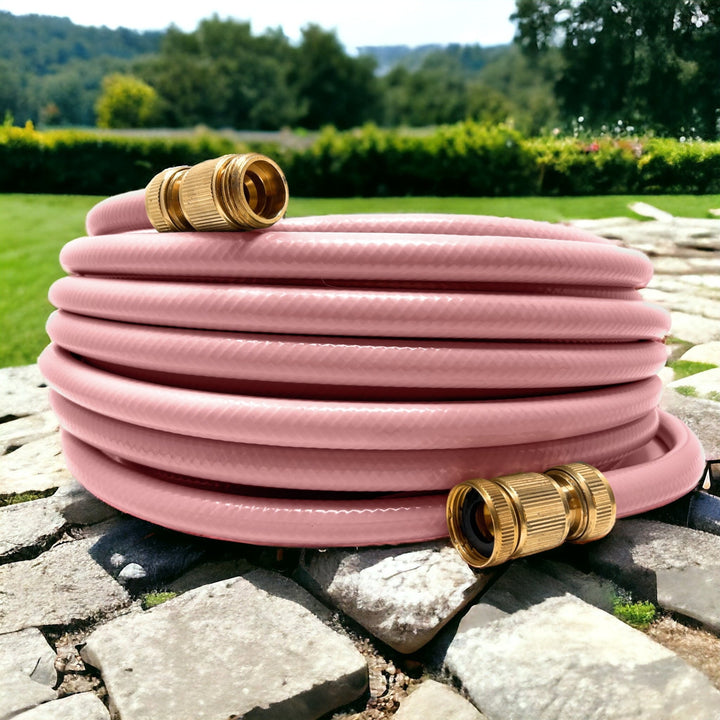 LIVLIG Garden Hose 50ft Romantic Rose with Quick Connect Fittings